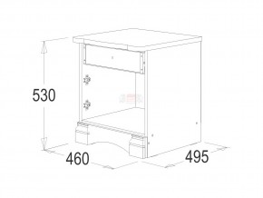 Тумба прикроватная Ольга 1н в Кусе - kusa.mebel74.com | фото 2