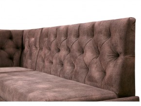 Угловой диван Призма со стяжкми коричневый со спальным местом в Кусе - kusa.mebel74.com | фото 2