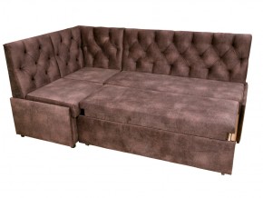 Угловой диван Призма со стяжкми коричневый со спальным местом в Кусе - kusa.mebel74.com | фото 4