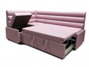Угловой диван Призма Валики со спальным местом розовый в Кусе - kusa.mebel74.com | фото 2