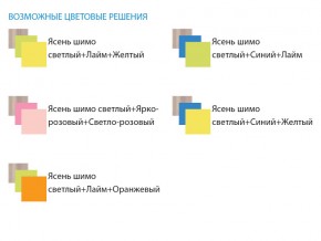 Уголок школьника Юниор 4.1 лайм/оранжевый в Кусе - kusa.mebel74.com | фото 3