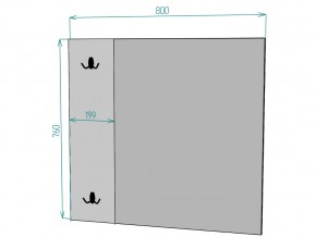 Зеркало Лофт Z10 ширина 800 в Кусе - kusa.mebel74.com | фото 2